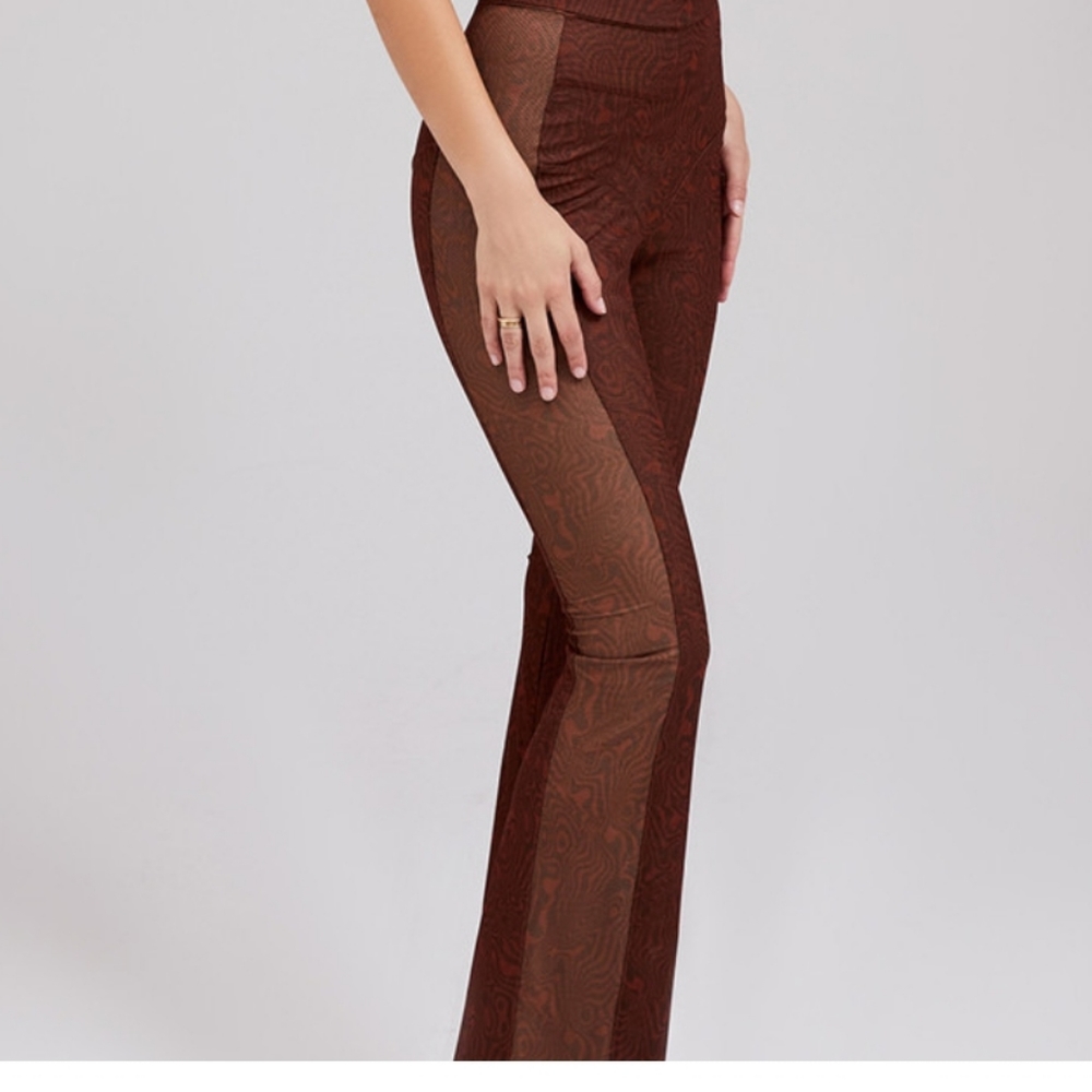 Chocolate Brown swirl print pants